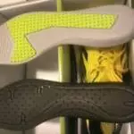 il retro delle solette, nella versione comfort vi è una spugna di EVA che ammortizza gli urti negli sprint