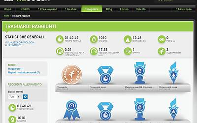 la schermata del sito internet mi coach adidas