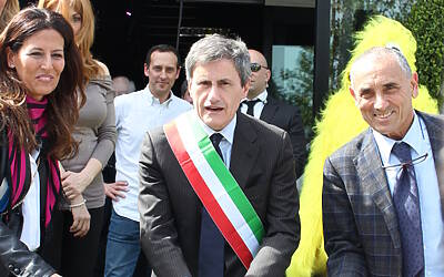 La responsabile del Brunswick Katia Pittigliani con il Sindaco di Roma Gianni Alemanno