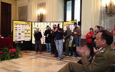 STRAMILANO 2013 LA PRESENTAZIONE A PALAZZO MARINO CON CHIARA BISCONTI ASSESSORA ALLO SPORT DEL COMUNE DI MILANO ANNUNCIA 50.000 PODISTI PARTECIPANTI ALLA CORSA TIPICA DI MILANO 19