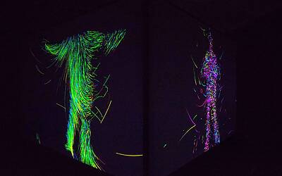 lopera di UNIVERSALEVERYTHING al The Art + Science Of Supernatural Motion di Nike in occasione Fuori Salone di Milano