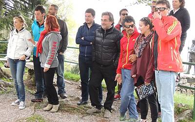 I RAGNI DI LECCO INSIEME AD ADIDAS EYEWEAR OCCHIALI PER LO SPORT NEL RIFUGIO CARLO PORTA DEI PIANI DEI RESINELLI A BALLABIO LECCO 096