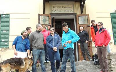 I RAGNI DI LECCO INSIEME AD ADIDAS EYEWEAR OCCHIALI PER LO SPORT NEL RIFUGIO CARLO PORTA DEI PIANI DEI RESINELLI A BALLABIO LECCO 102