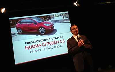 Lancio nazionale nuova citroen c3 anteprima stampa agli east end studios le foto della vettura e le slide della presentazione ufficiale di massimo borio CON I VIDEO della pubblicità e delle interviste ufficiali 11