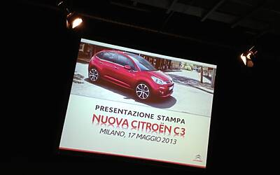 Lancio nazionale nuova citroen c3 anteprima stampa agli east end studios le foto della vettura e le slide della presentazione ufficiale di massimo borio CON I VIDEO della pubblicità e delle interviste ufficiali 07