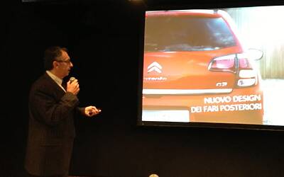 Lancio nazionale nuova citroen c3 anteprima stampa agli east end studios le foto della vettura e le slide della presentazione ufficiale di massimo borio CON I VIDEO della pubblicità e delle interviste ufficiali 26