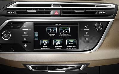 CITROEN C4 PICASSO TECNOSPACE LE FOTO DEGLI INTERNI ED I DETTAGLI DELLA TECNOLOGIA CON I DUE DISPLAY AD ALTA DEFINIZIONE HD 25