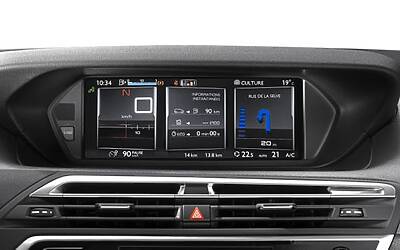 CITROEN C4 PICASSO TECNOSPACE LE FOTO DEGLI INTERNI ED I DETTAGLI DELLA TECNOLOGIA CON I DUE DISPLAY AD ALTA DEFINIZIONE HD 30