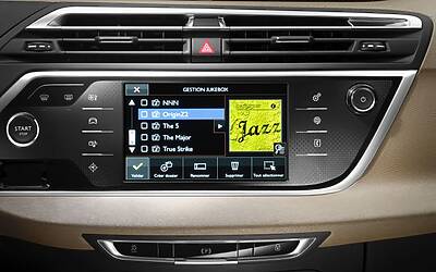 CITROEN C4 PICASSO TECNOSPACE LE FOTO DEGLI INTERNI ED I DETTAGLI DELLA TECNOLOGIA CON I DUE DISPLAY AD ALTA DEFINIZIONE HD 32