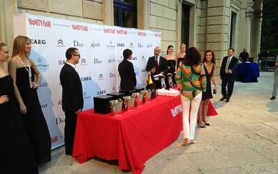 Invitational golf contest vanityfair citroen aeg club villa deste montorfano cena di gala villa erba carlo cracco special guest valerio staffelli e la ds5 red carpet 175