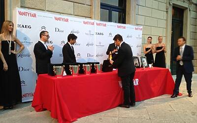 Invitational golf contest vanityfair citroen aeg club villa deste montorfano cena di gala villa erba carlo cracco special guest valerio staffelli e la ds5 red carpet 184