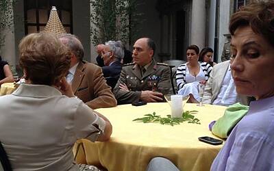 La cerimonia di consegna a palazzo cusani della nuova fiat grande punto donata dal rotary club milano net alla fondazione asilo mariuccia 24