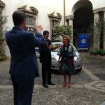 La cerimonia di consegna a palazzo cusani della nuova fiat grande punto donata dal rotary club milano net alla fondazione asilo mariuccia 42