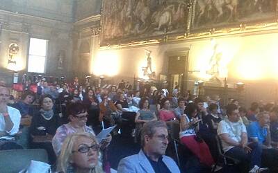 REPIDEE13 LE FOTO ESCLUSIVE ED IN ANTEPRIMA DELLA REPUBBLICA DELLE IDEE A FIRENZE FARE RETE CON MARCO PATUANO E RICCARDO LUNA SALA DEI 500 CINQUECENTO PALAZZO VECCHIO DELLA SIGNORIA 47