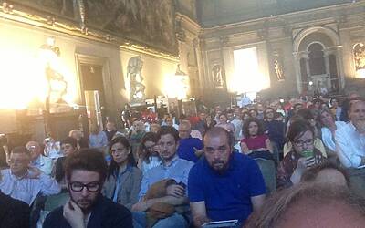 REPIDEE13 LE FOTO ESCLUSIVE ED IN ANTEPRIMA DELLA REPUBBLICA DELLE IDEE A FIRENZE FARE RETE CON MARCO PATUANO E RICCARDO LUNA SALA DEI 500 CINQUECENTO PALAZZO VECCHIO DELLA SIGNORIA 50