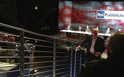 SERATA DI GALA RAI TV CON PRESENTAZIONE DEI PALINSESTI AUTUNNALI E DEI NUOVI PROGRAMMI TELEVISIVI NEGLI STUDI TELEVISIVI DI MILANO 020