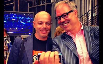 SERATA DI GALA RAI TV CON PRESENTAZIONE DEI PALINSESTI AUTUNNALI E DEI NUOVI PROGRAMMI TELEVISIVI NEGLI STUDI TELEVISIVI DI MILANO 026