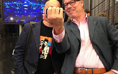 SERATA DI GALA RAI TV CON PRESENTAZIONE DEI PALINSESTI AUTUNNALI E DEI NUOVI PROGRAMMI TELEVISIVI NEGLI STUDI TELEVISIVI DI MILANO 028