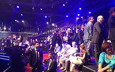 SERATA DI GALA RAI TV CON PRESENTAZIONE DEI PALINSESTI AUTUNNALI E DEI NUOVI PROGRAMMI TELEVISIVI NEGLI STUDI TELEVISIVI DI MILANO 048