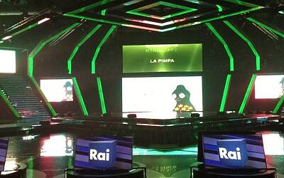 SERATA DI GALA RAI TV CON PRESENTAZIONE DEI PALINSESTI AUTUNNALI E DEI NUOVI PROGRAMMI TELEVISIVI NEGLI STUDI TELEVISIVI DI MILANO 080