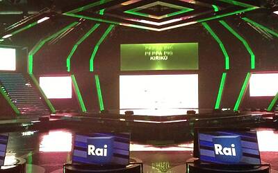 SERATA DI GALA RAI TV CON PRESENTAZIONE DEI PALINSESTI AUTUNNALI E DEI NUOVI PROGRAMMI TELEVISIVI NEGLI STUDI TELEVISIVI DI MILANO 082