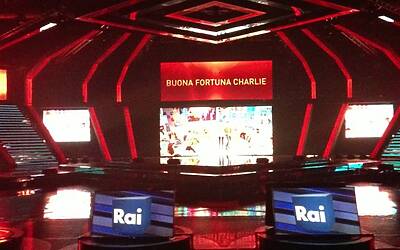 SERATA DI GALA RAI TV CON PRESENTAZIONE DEI PALINSESTI AUTUNNALI E DEI NUOVI PROGRAMMI TELEVISIVI NEGLI STUDI TELEVISIVI DI MILANO 091