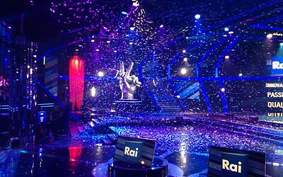 SERATA DI GALA RAI TV CON PRESENTAZIONE DEI PALINSESTI AUTUNNALI E DEI NUOVI PROGRAMMI TELEVISIVI NEGLI STUDI TELEVISIVI DI MILANO 125