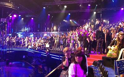 SERATA DI GALA RAI TV CON PRESENTAZIONE DEI PALINSESTI AUTUNNALI E DEI NUOVI PROGRAMMI TELEVISIVI NEGLI STUDI TELEVISIVI DI MILANO 128