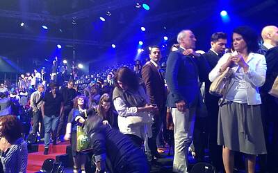 SERATA DI GALA RAI TV CON PRESENTAZIONE DEI PALINSESTI AUTUNNALI E DEI NUOVI PROGRAMMI TELEVISIVI NEGLI STUDI TELEVISIVI DI MILANO 130