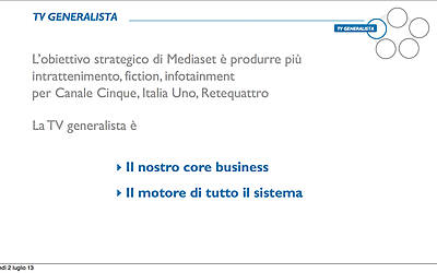 MEDIASET PRESENTAZIONE PALINSESTI AUTUNNALI 2013 PRESENTAZIONE MARCO PAOLINI DIRETTORE MARKETING STRATEGICO 0013