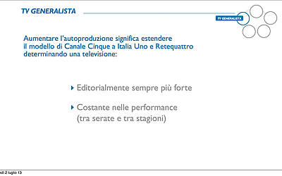 MEDIASET PRESENTAZIONE PALINSESTI AUTUNNALI 2013 PRESENTAZIONE MARCO PAOLINI DIRETTORE MARKETING STRATEGICO 0014