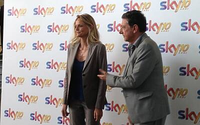 SKYTV PRESENTA LE NOVITA DEL PALINSEST SKISPORT SKYUNO E SKYTG24 HD ANDREA ZAPPIA CEO SKYTV SARAH VARETTo ANDREA CASTELLITTO 09
