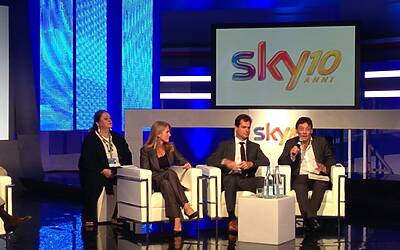 SKYTV PRESENTA LE NOVITA DEL PALINSEST SKISPORT SKYUNO E SKYTG24 HD ANDREA ZAPPIA CEO SKYTV SARAH VARETTo ANDREA CASTELLITTO 20