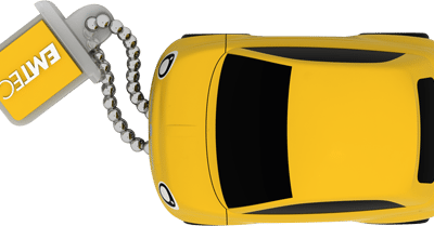 fiat 500 yellow top chaine close