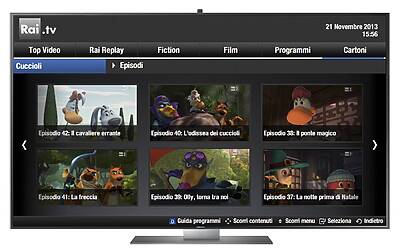 Samsung UHD TV F9000 app Rai.tv cartoni
