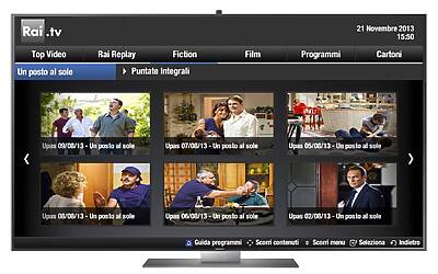 Samsung UHD TV F9000 app Rai.tv fiction