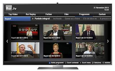 Samsung UHD TV F9000 app Rai.tv programmi