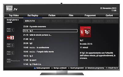 Samsung UHD TV F9000 app Rai.tv replay