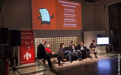 la serata di lancio di bloodup opficio di roma con draculapp e assodigitale08