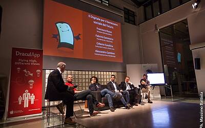 la serata di lancio di bloodup opficio di roma con draculapp e assodigitale10