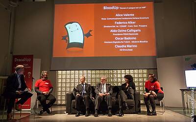 la serata di lancio di bloodup opficio di roma con draculapp e assodigitale34