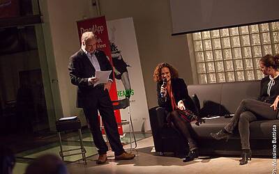 la serata di lancio di bloodup opficio di roma con draculapp e assodigitale42