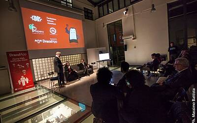 la serata di lancio di bloodup opficio di roma con draculapp e assodigitale43