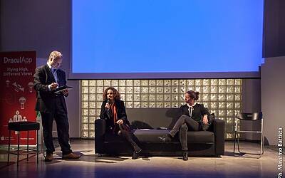 la serata di lancio di bloodup opficio di roma con draculapp e assodigitale45