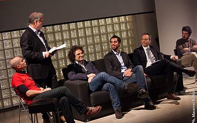 la serata di lancio di bloodup opficio di roma con draculapp e assodigitale54