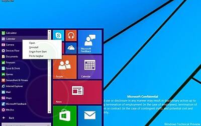 in rete screenshot di windows 9 5