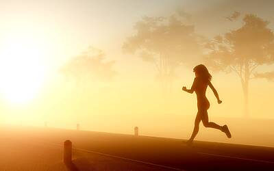 Ragazza che corre Medium