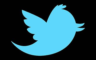 twitter logo with black background