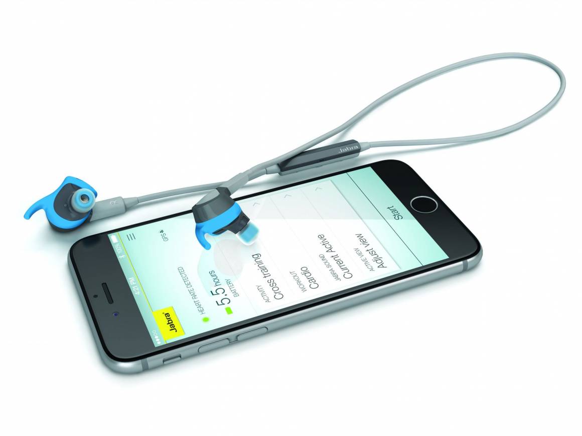 Blue Jabra Sport Coach iPhone