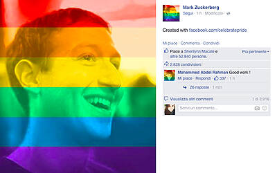 foto arcobaleno di Facebook